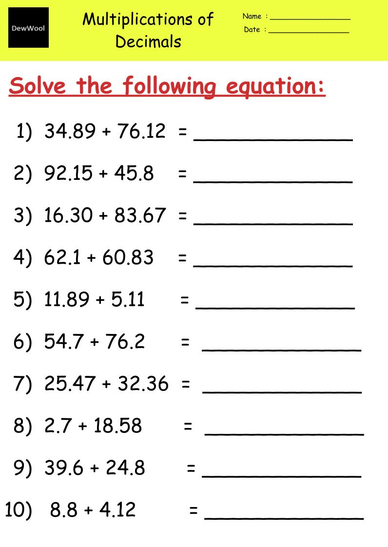 addition-of-decimals-worksheets-dewwool