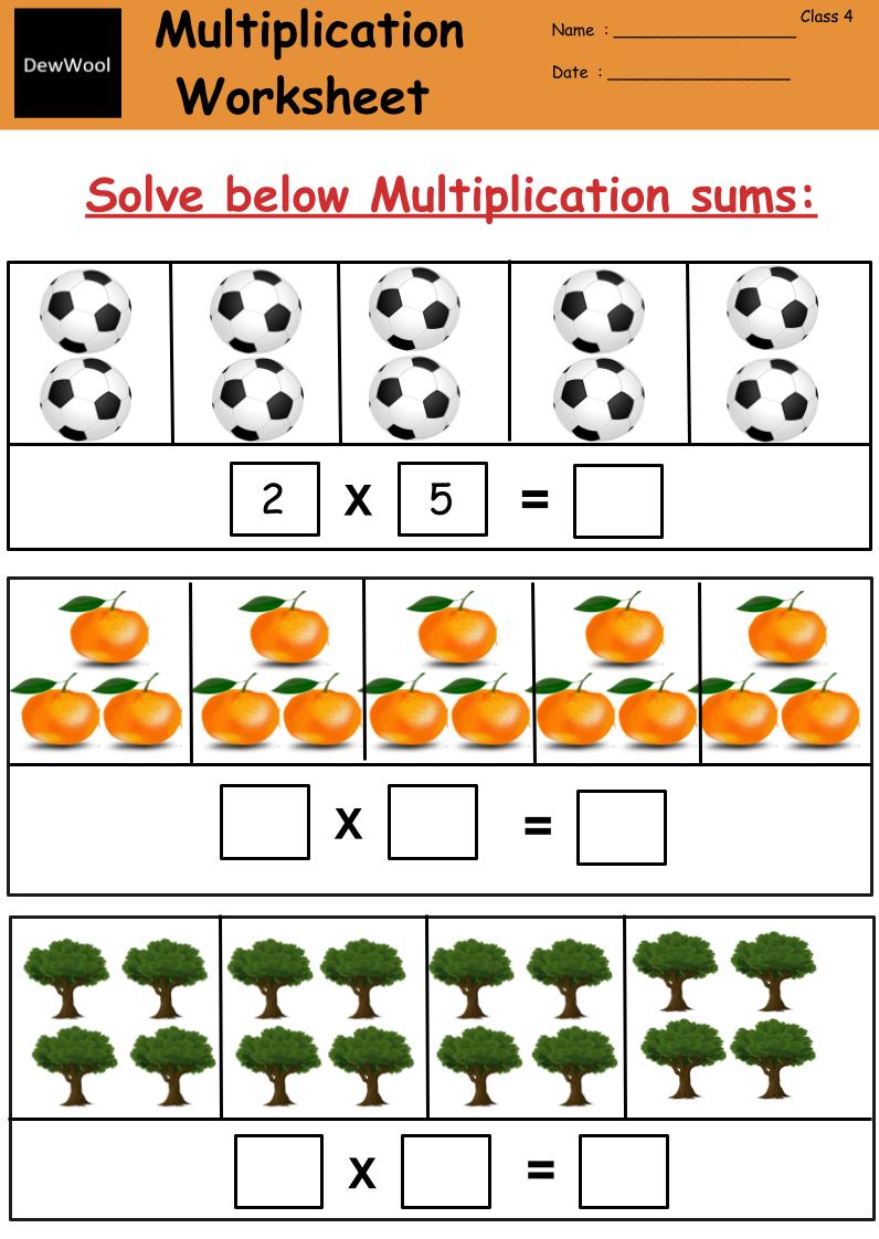 multiplication sums for class 4 dewwool