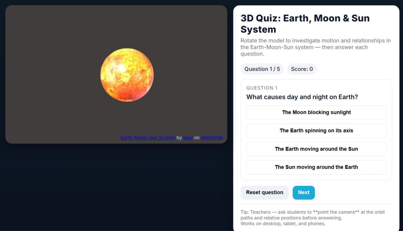 Dewwool Answer 3D model quiz | DewWool
